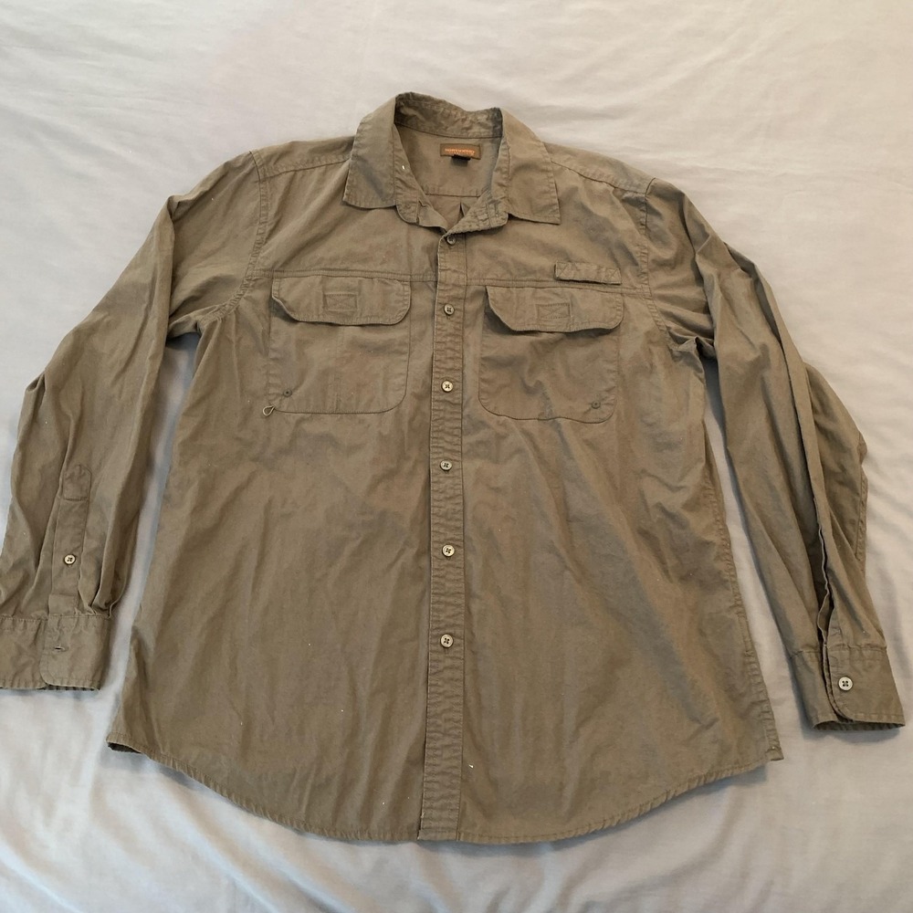 Northwest Territory‎ Shirt Mens Large Green Button Front Long Sleeve Outdoor